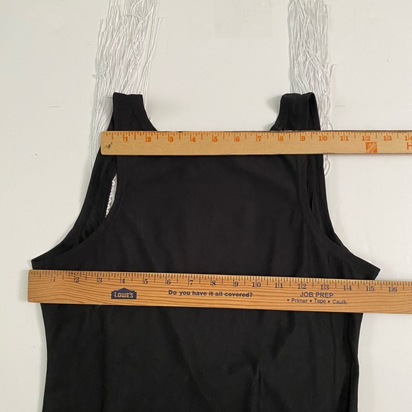 Bodycon Dress - White Fringe Accent / Backless Junior size L stretch fabric - Picture 3 of 11